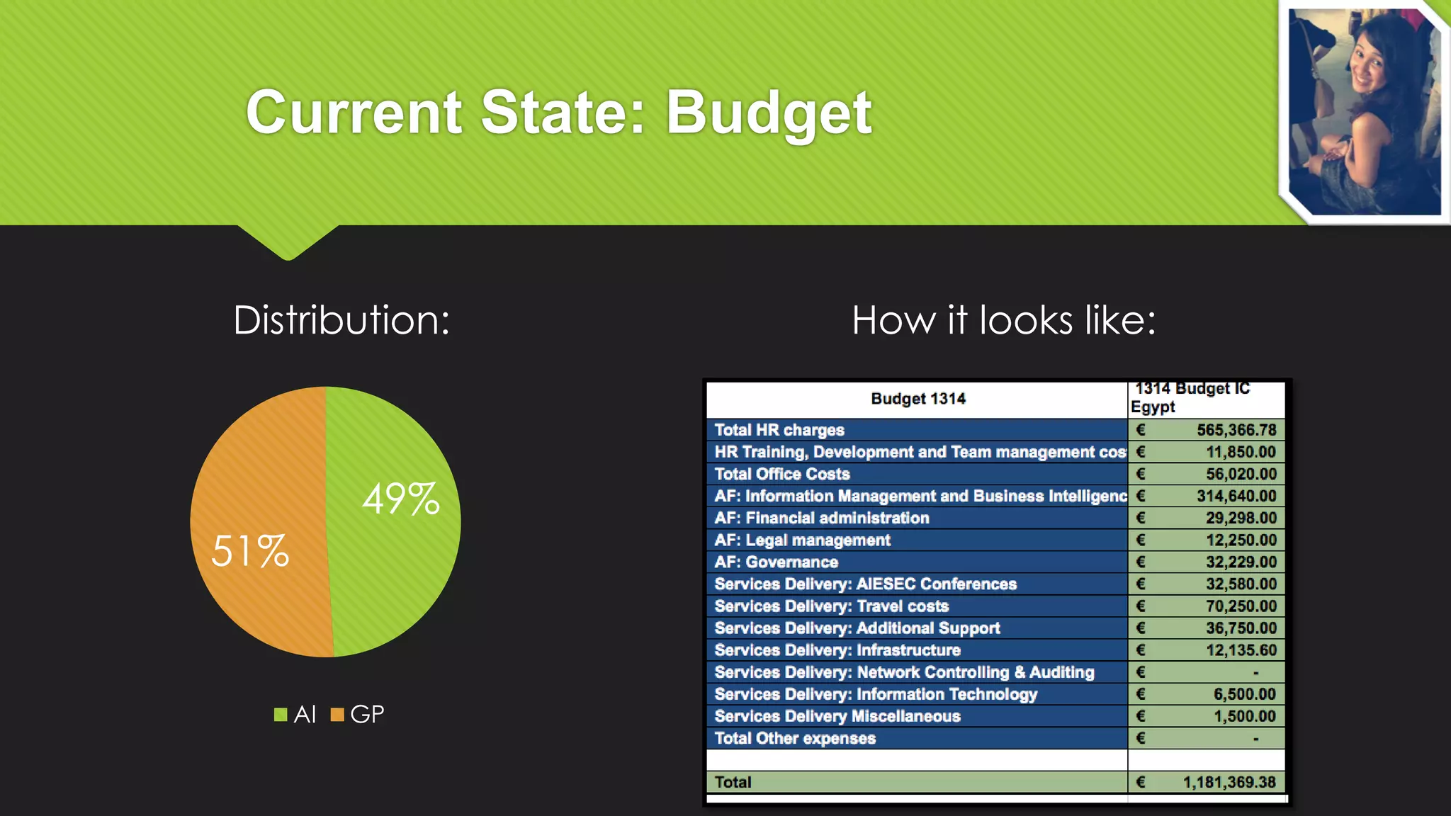 Current State: Budget
Distribution:

49%
51%

AI

GP

How it looks like:

 