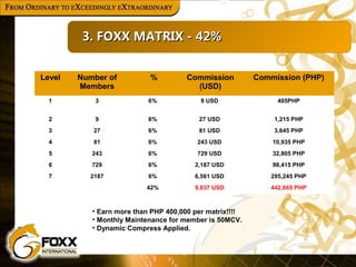 Fox Matrix Compeny GFOXX COMPENSATION PLAN | PPT