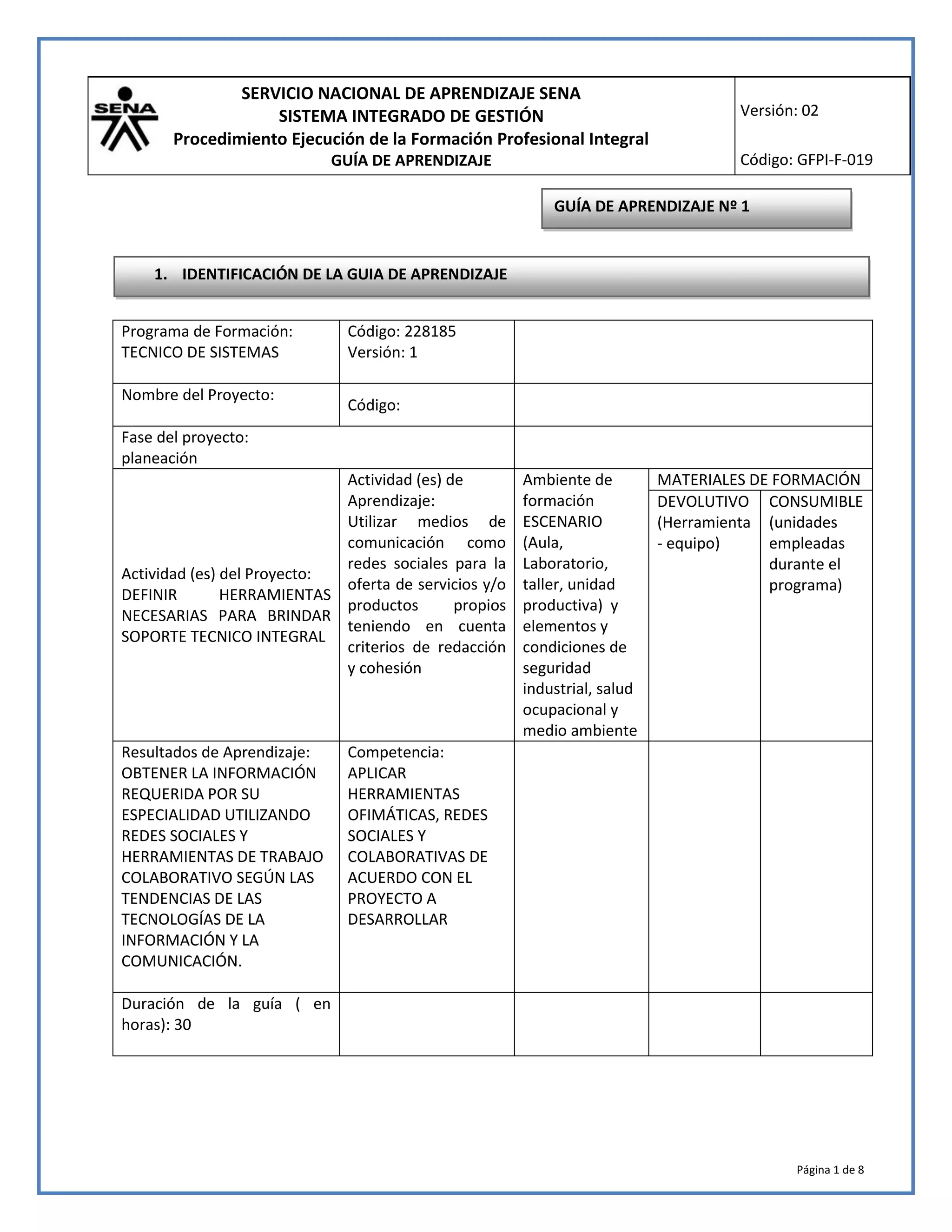 Guia de Aprendizaje SENA | PDF