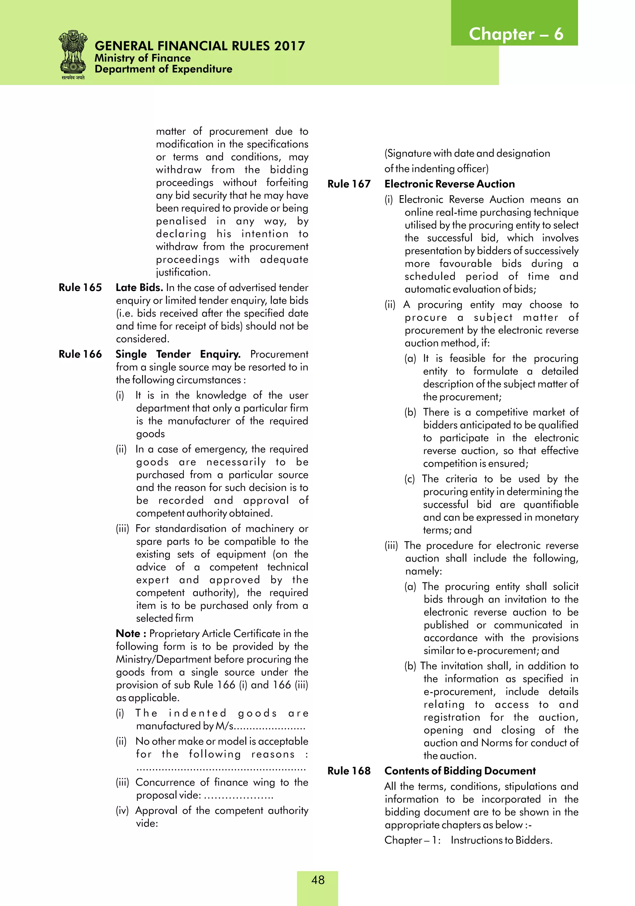 Gfr 16 Form.pdf General Financial Rules 2017 GFR | PDF