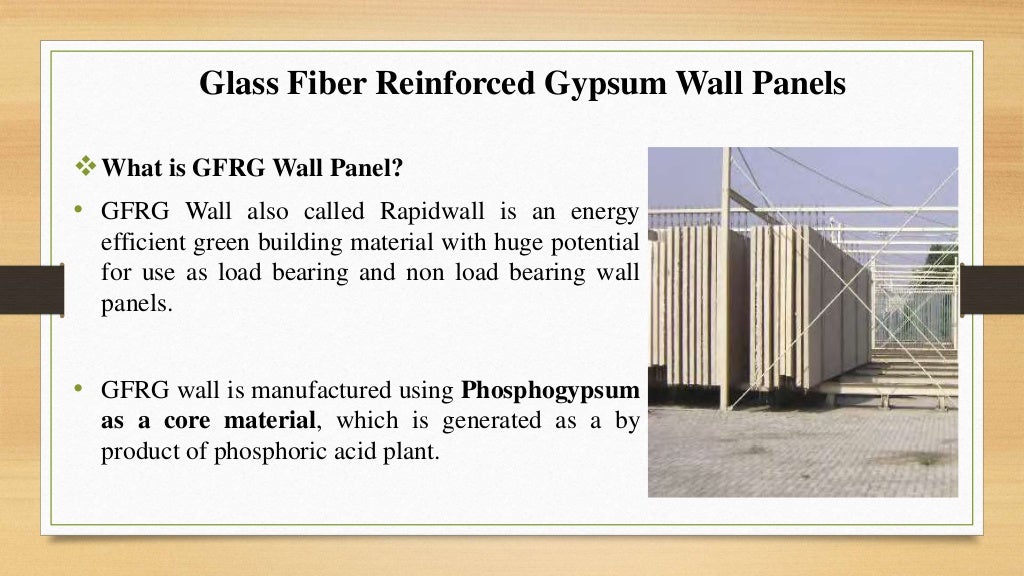 Glass Fiber Reinforced Gypsum (GFRG) Panel