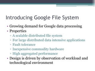 Google File Systems | PPTX