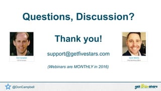 GetFiveStars Customer Webinar - June 2016