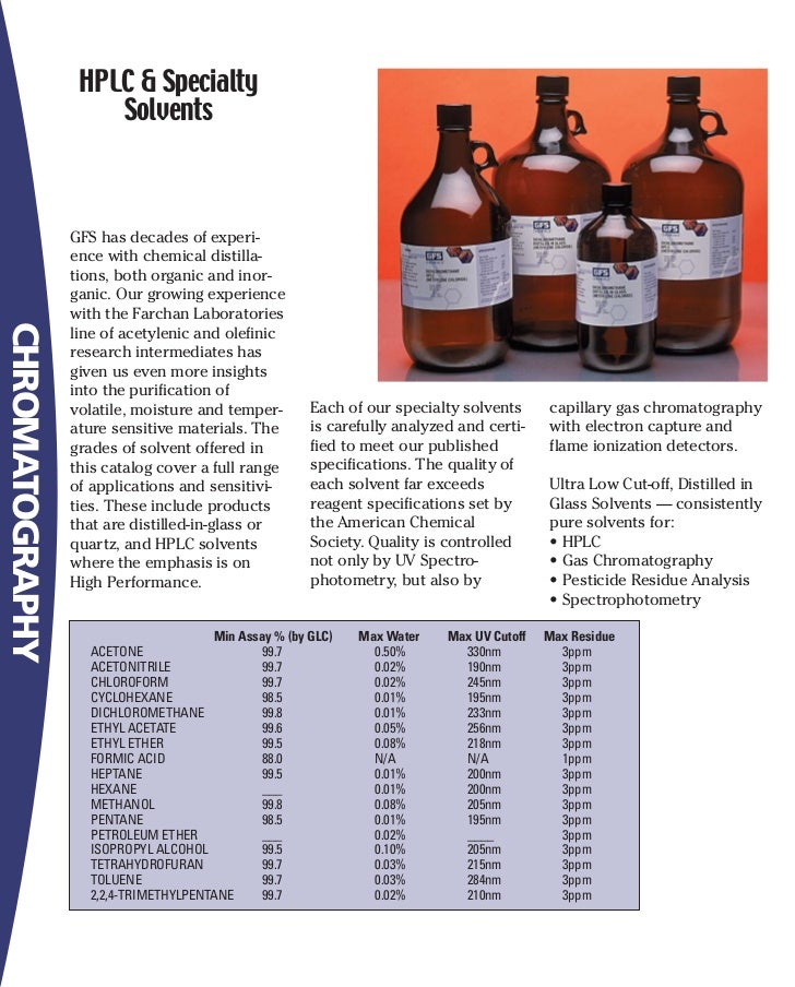 GFS Chemicals Chromatography Brochure