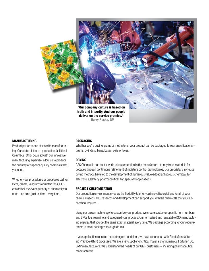 gfs corporate brochure gfs flyer