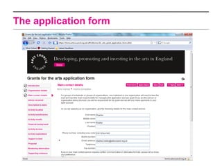 The application form
 