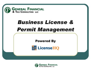 Business License & Permit Management Powered By 