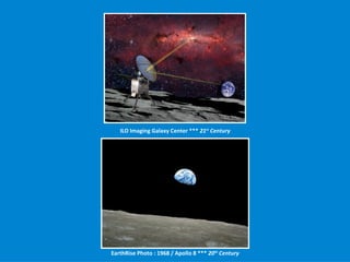 ILO Imaging Galaxy Center *** 21st Century




EarthRise Photo : 1968 / Apollo 8 *** 20th Century
 