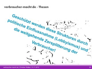 verbraucher-macht.de - Thesen

verbraucher-macht.de | Christian Walter | 13.11.2012

25

 