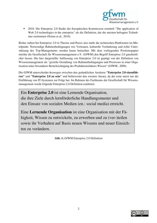 2010: Die Enterprise 2.0 Studie der Europäischen Kommission ermittelt "The application of
       Web 2.0 technologies in t...