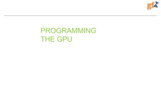 PROGRAMMING
THE GPU
 