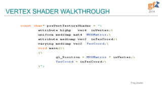 GFX Part 6 - Introduction to Vertex and Fragment Shaders in OpenGL ES ...