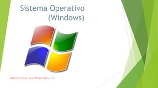 Sistema Operativo
(Windows)
Karla Cecilia Lara Viramontes 1°L.
 