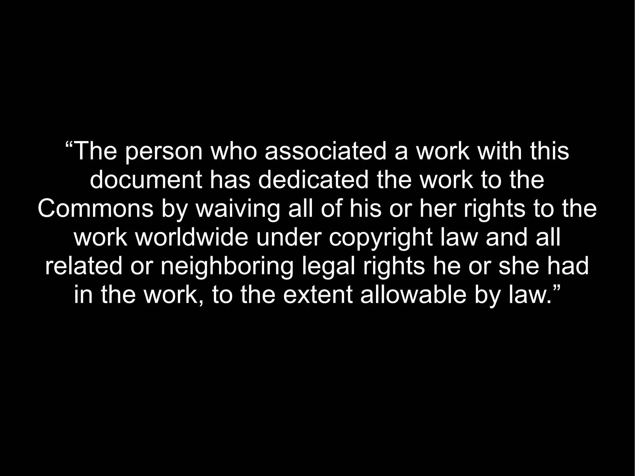Berne Convention (1988): - Artists Rights Act of 1990 - Sonny Bono Copyright Term Extension Act (1998) - DMCA (1998) 