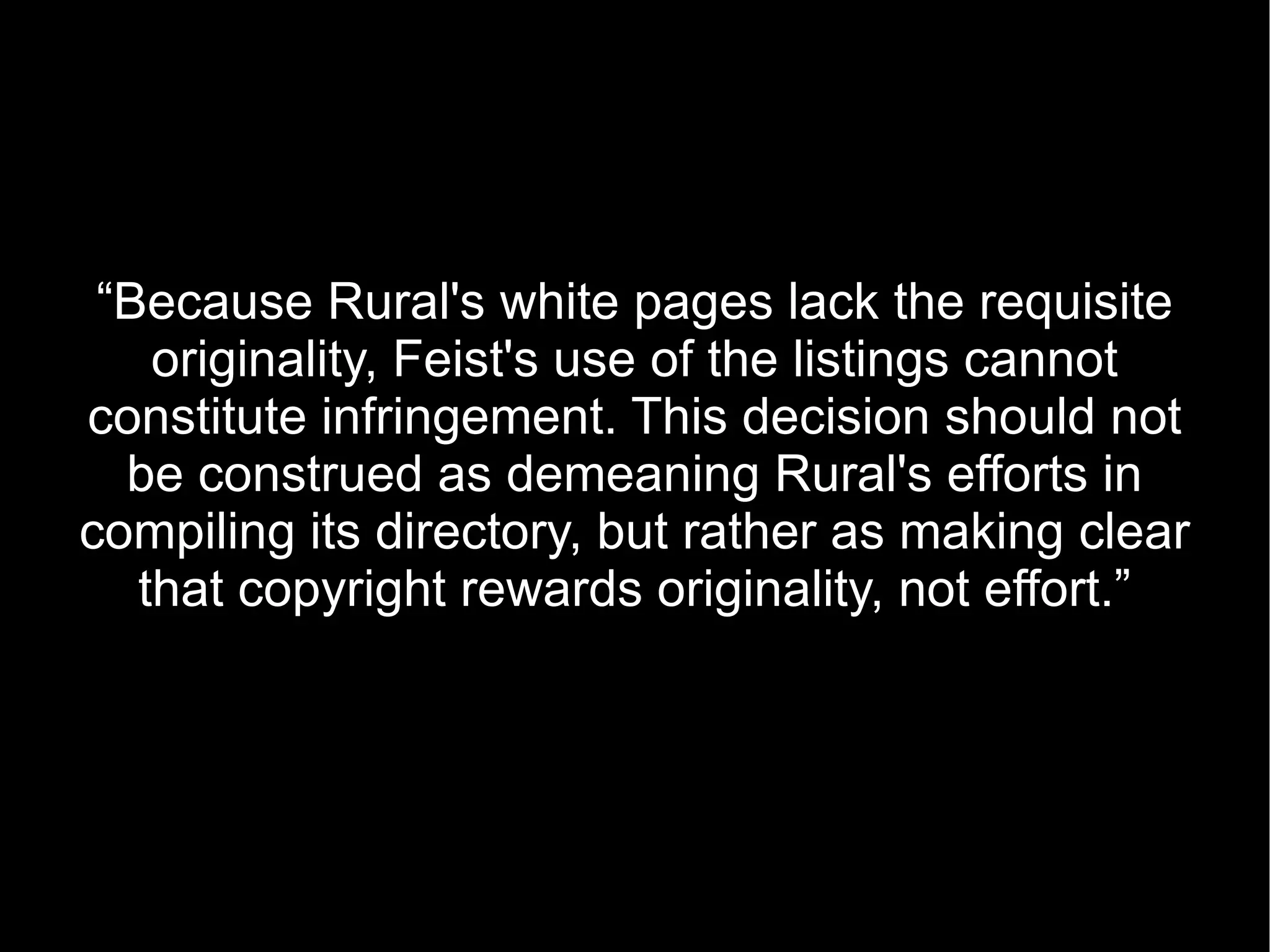 US Code 17  §  102(b) “ In no case does copyright protection for an original work of authorship extend to any idea, procedure, process, system, method of operation, concept, principle, or discovery, regardless of the form in which it is described, explained, illustrated, or embodied in such work.” 