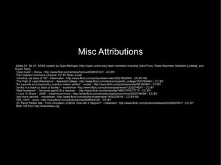 Free/Open Licenses and Metadata 