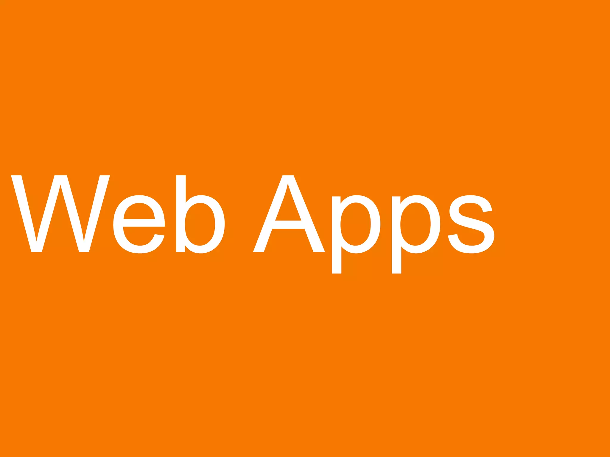 Web Apps 