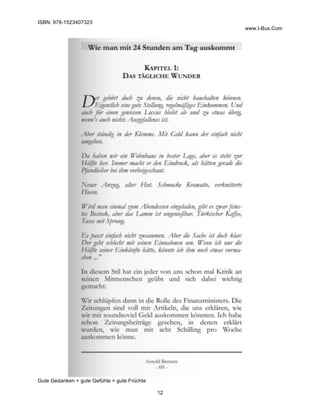 ISBN: 978-1523407323
www.I-Bux.Com
Gute Gedanken + gute Gefühle = gute Früchte
12
	
 
