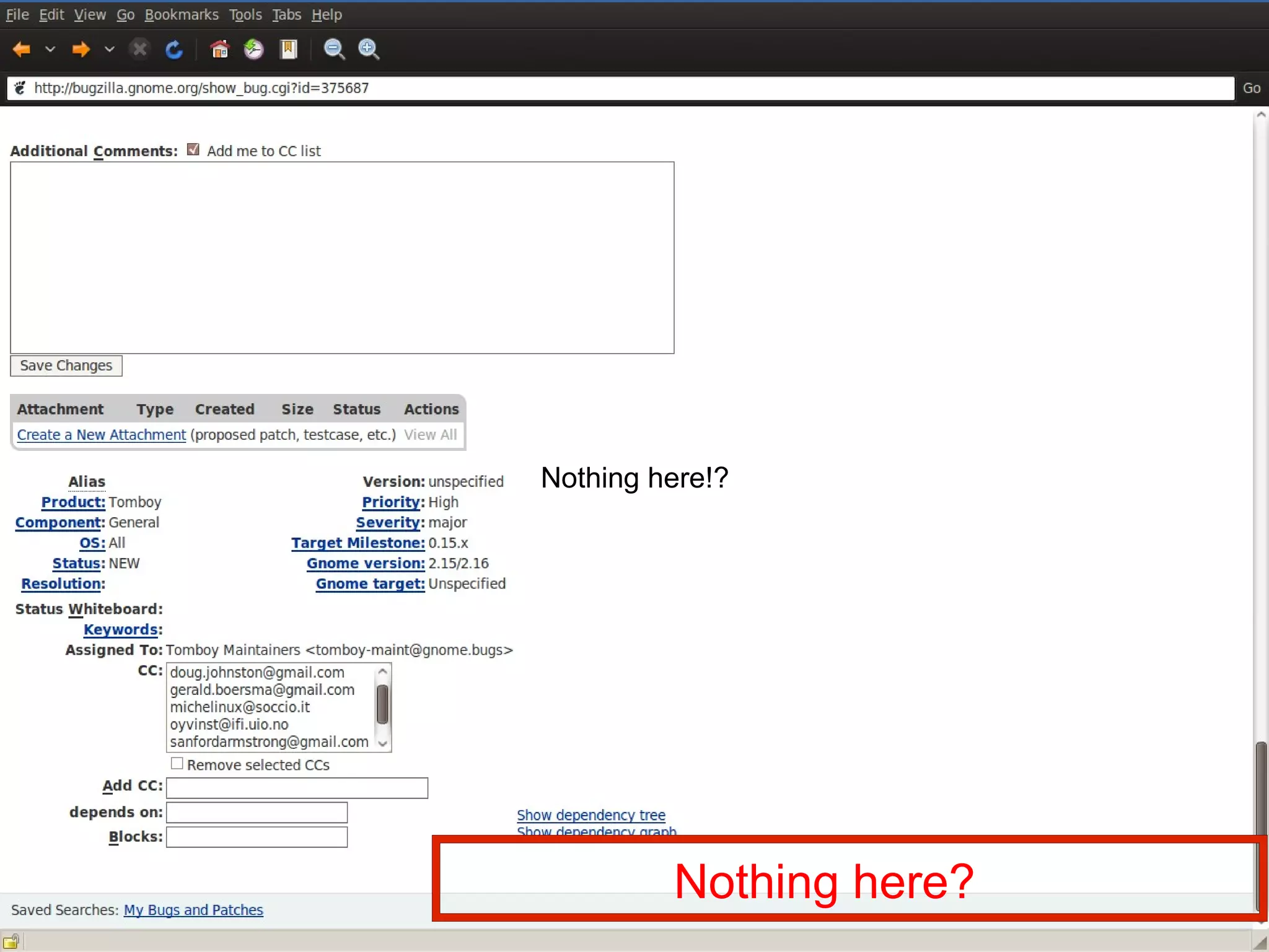 Nothing here!? Nothing here? 