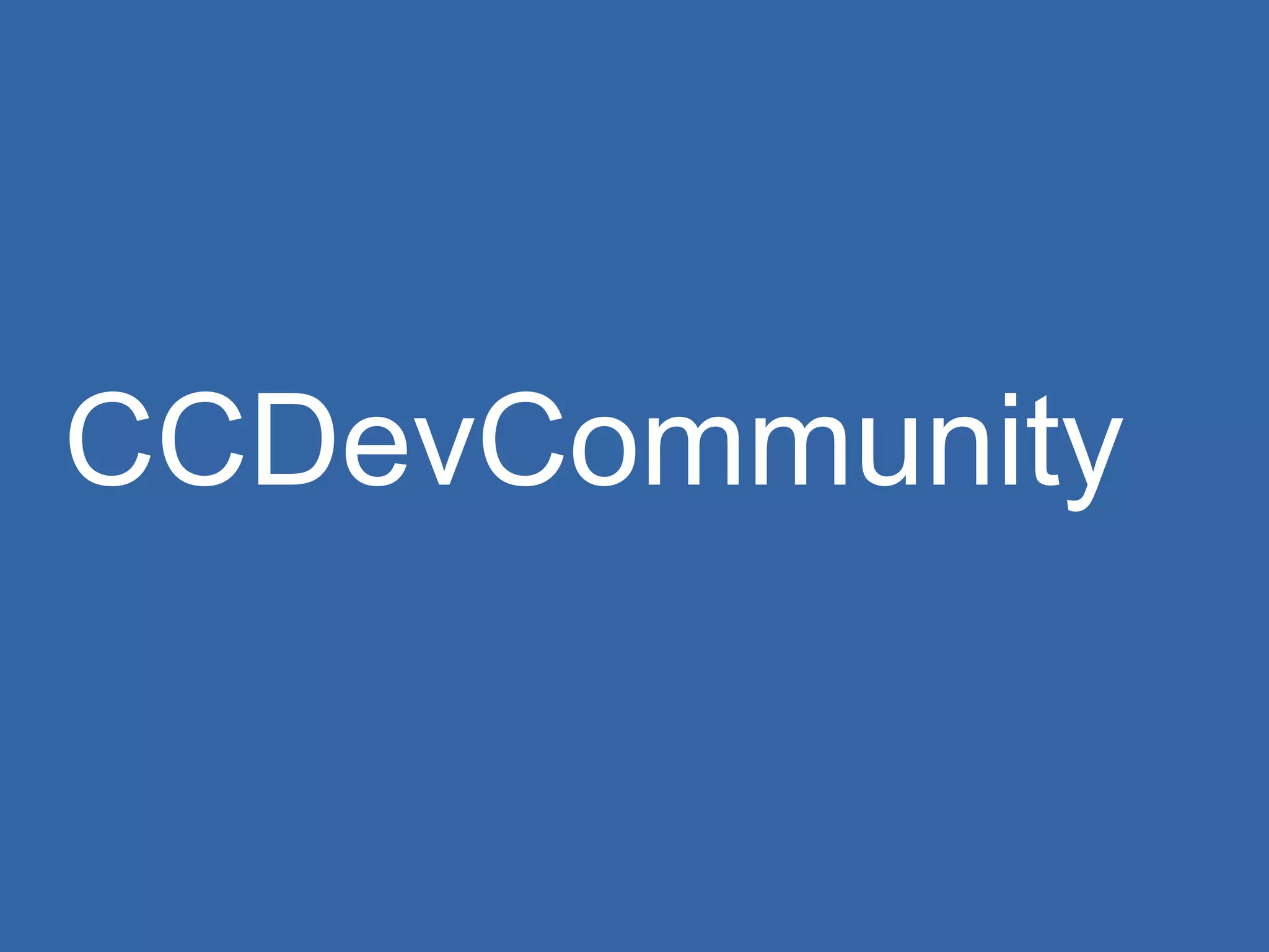 CCDevCommunity 