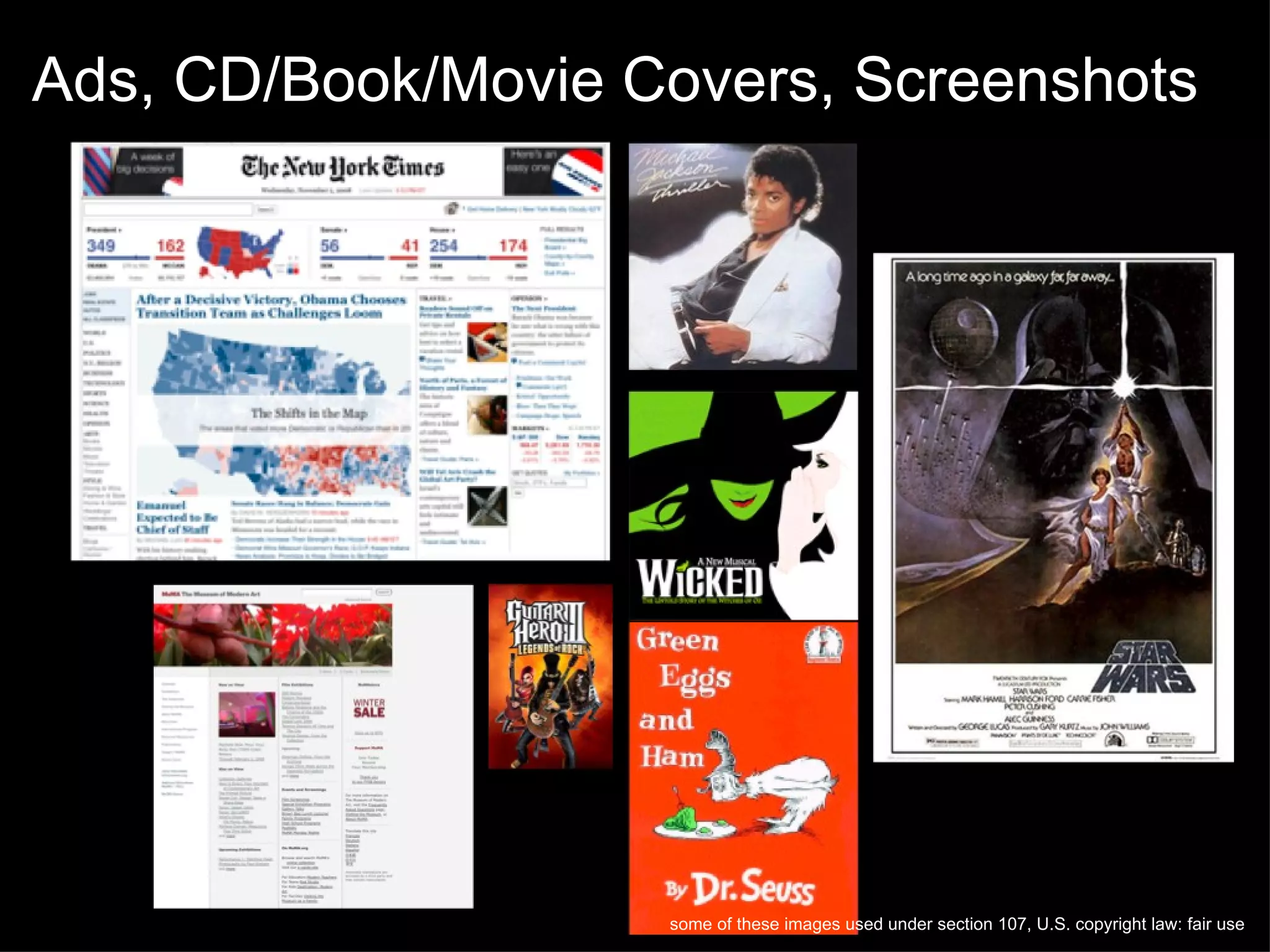 Drawings and Diagrams some of these images used under section 107, U.S. copyright law: fair use 
