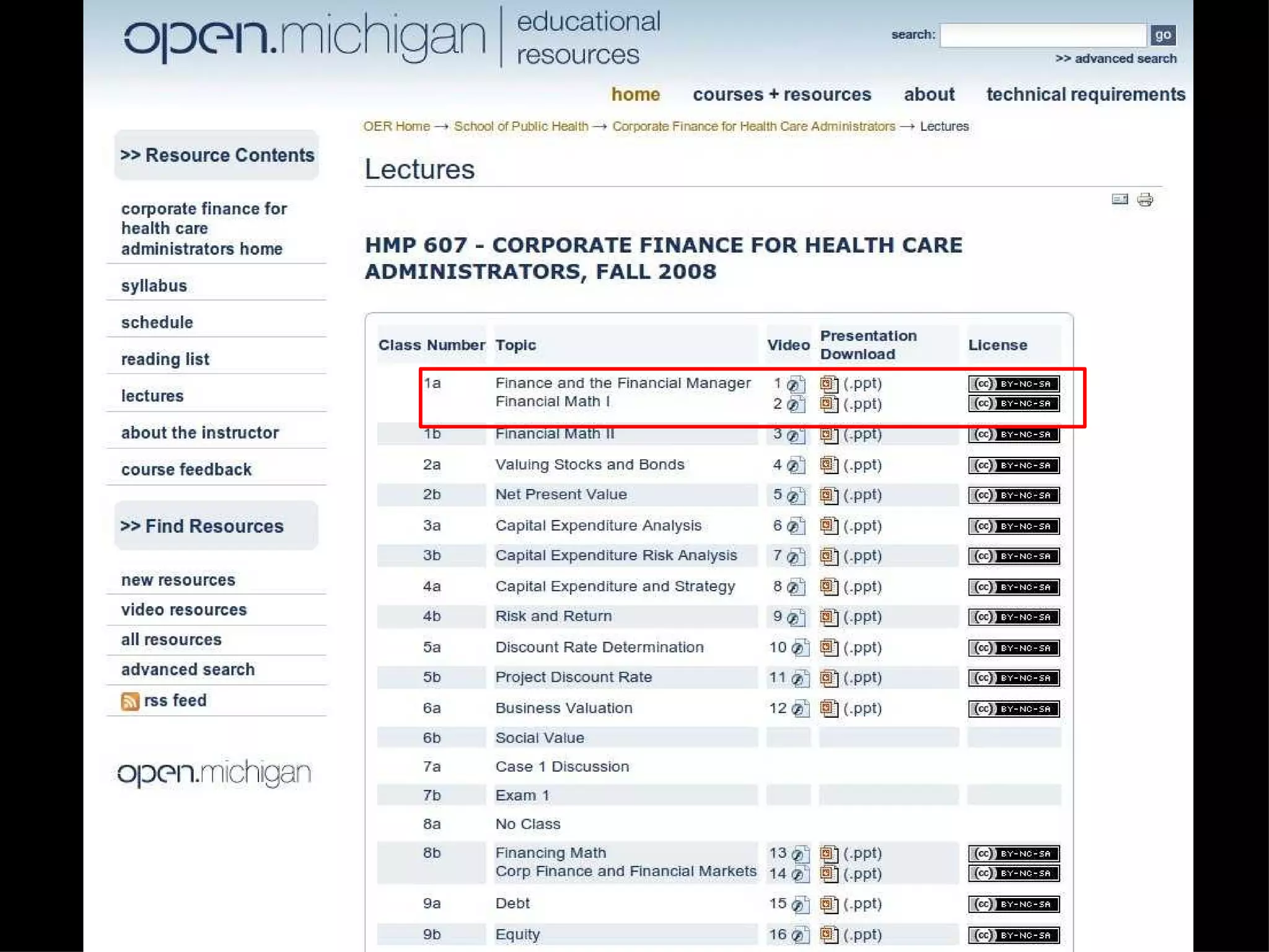 a bit of background.. Fall 2007, the Medical School commits to publishing all of its pre-clinical materials as OER.  All U-M health science deans pledge their support 