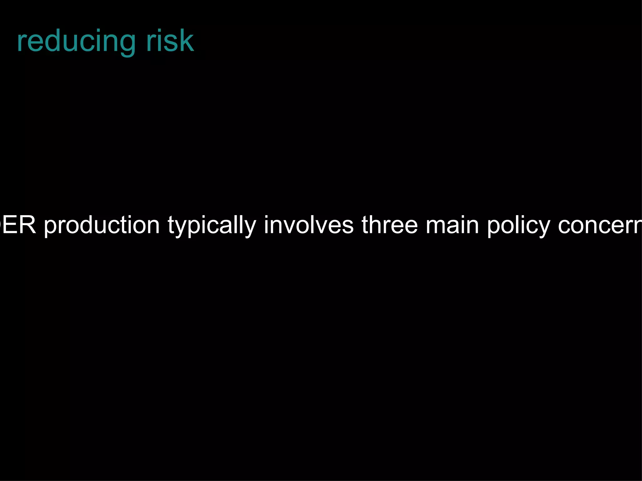 X X X X X X Public  Domain All Rights Reserved Some rights reserved: a spectrum for  OER least restrictive most restrictive 
