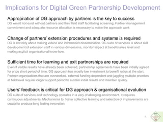 Changes and challenges in the integration of video-led rural extension 