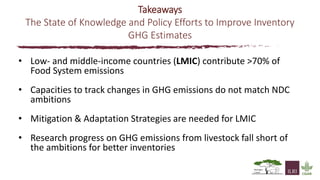 The state of knowledge and policy efforts to improve inventory estimates and mitigate livestock GHG emissions in Africa