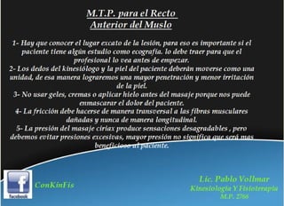 Rehabilitación en Desgarros del Recto Anterior del Muslo