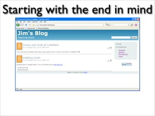 Starting with the end in mind
 