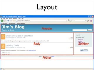 Layout
Header
Sidebar
Footer
Body
 