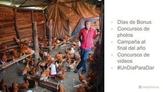 • Días de Bonus
• Concursos de
photos
• Campaña al
final del año
• Concursos de
videos
• #UnDiaParaDar
 