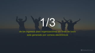 1/3
de los ingresos para organizaciónes sin fines de lucro
está generado por correos electrónicos
 