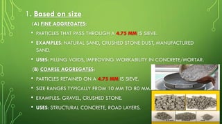 Comprehensive Classification and Uses of Aggregates in Construction | PDF