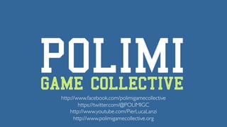 global game jam @ polimi
• 6th global game jam at Politecnico di Milano
• 660+ tickets
• 6 Desks
– Audio Desk – Davide Pen...