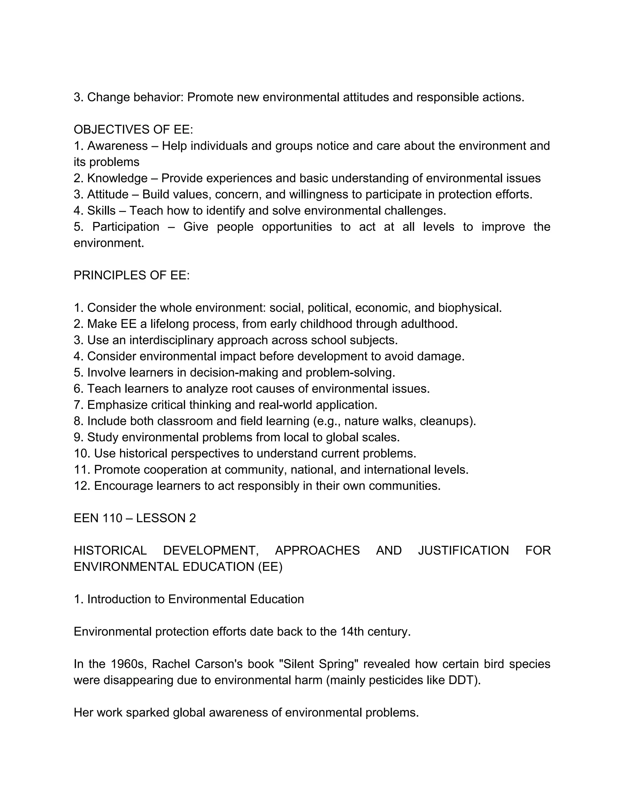 Concepts in environmental education and sustainability | DOCX