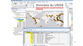 / 57
Données du USGS
https://earthquake.usgs.gov/earthquak
es/search/
 