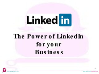 The Power of LinkedIn  for your  Business 