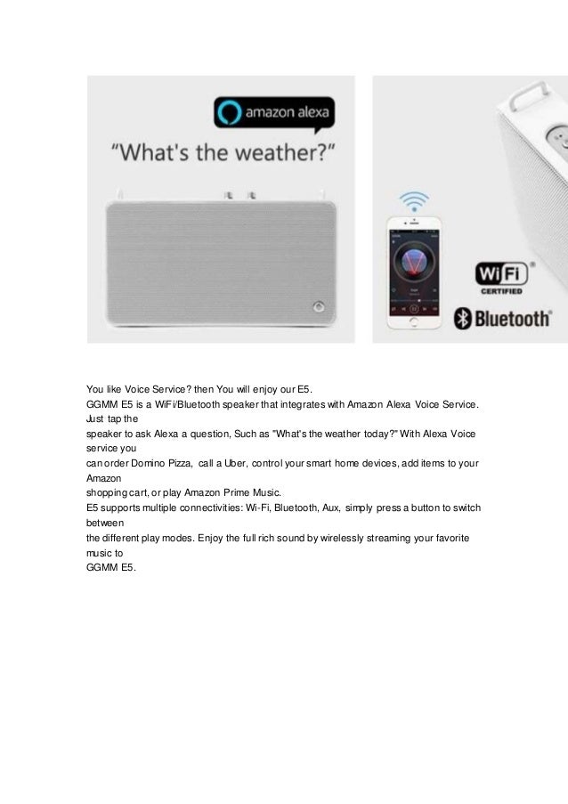 e5 wireless smart speaker