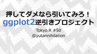 押してダメなら引いてみろ！
ggplot2逆引きプロジェクト
Tokyo.R #50
@yutannihilation
1
 