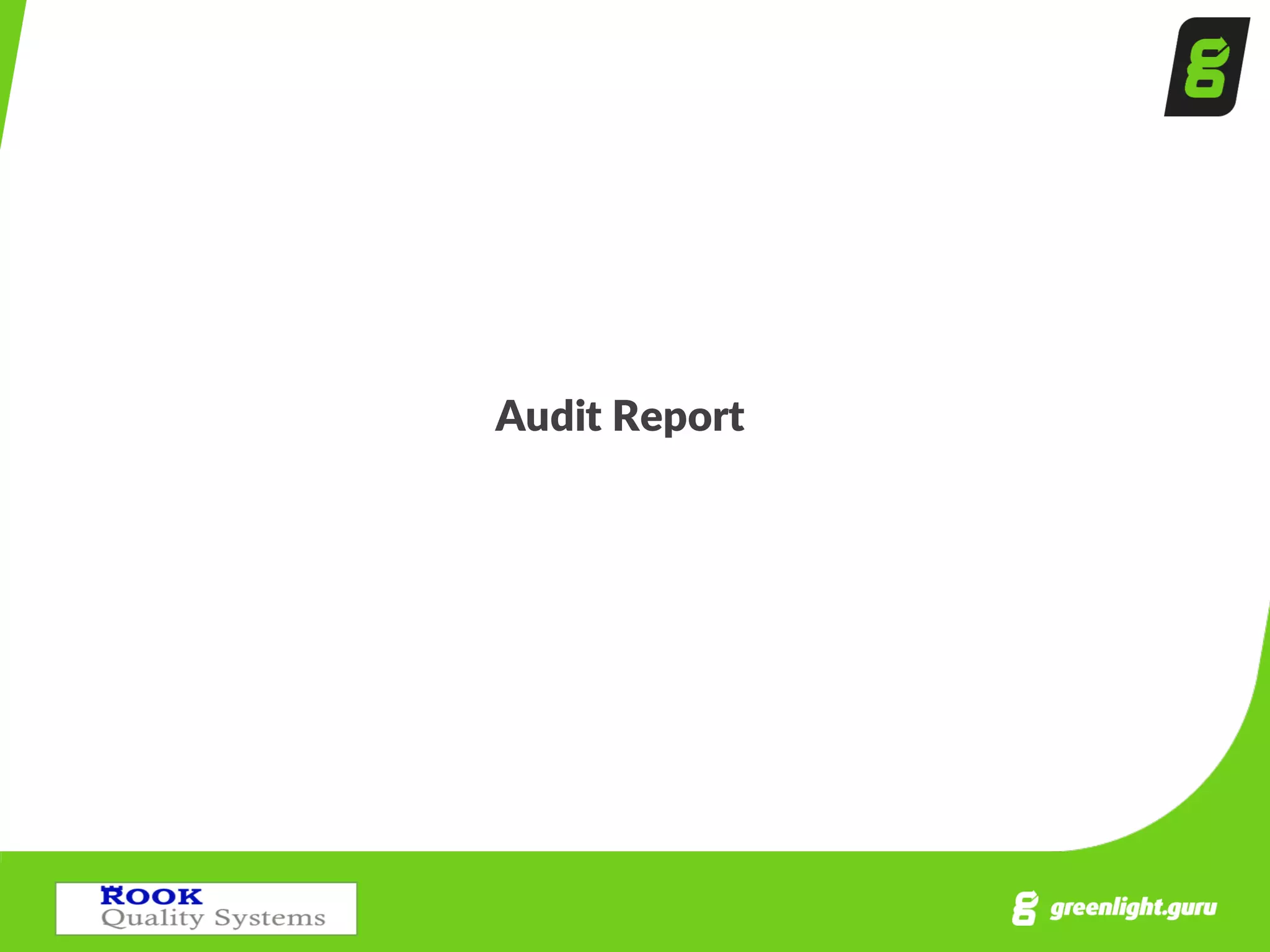 Audit  Report  
 