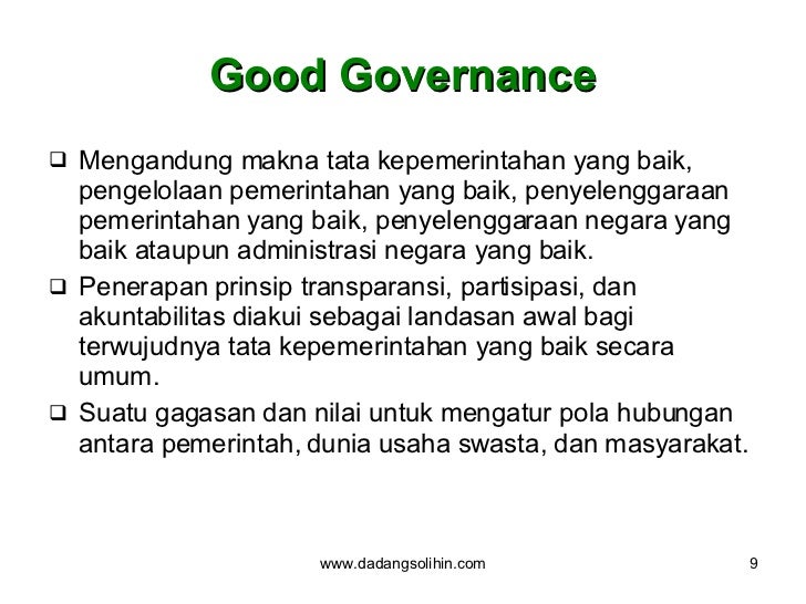 Perbedaan Good Governance Dan Good Government Dengan