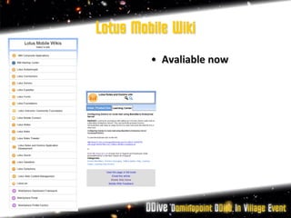 Lotus Mobile Wiki
         • Avaliable now
 