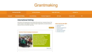 Grantmaking
 