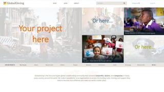 Or here…
Or here…
Your project
here
 