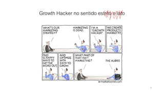 Growth Hacker no sentido estrito e lato
8
 