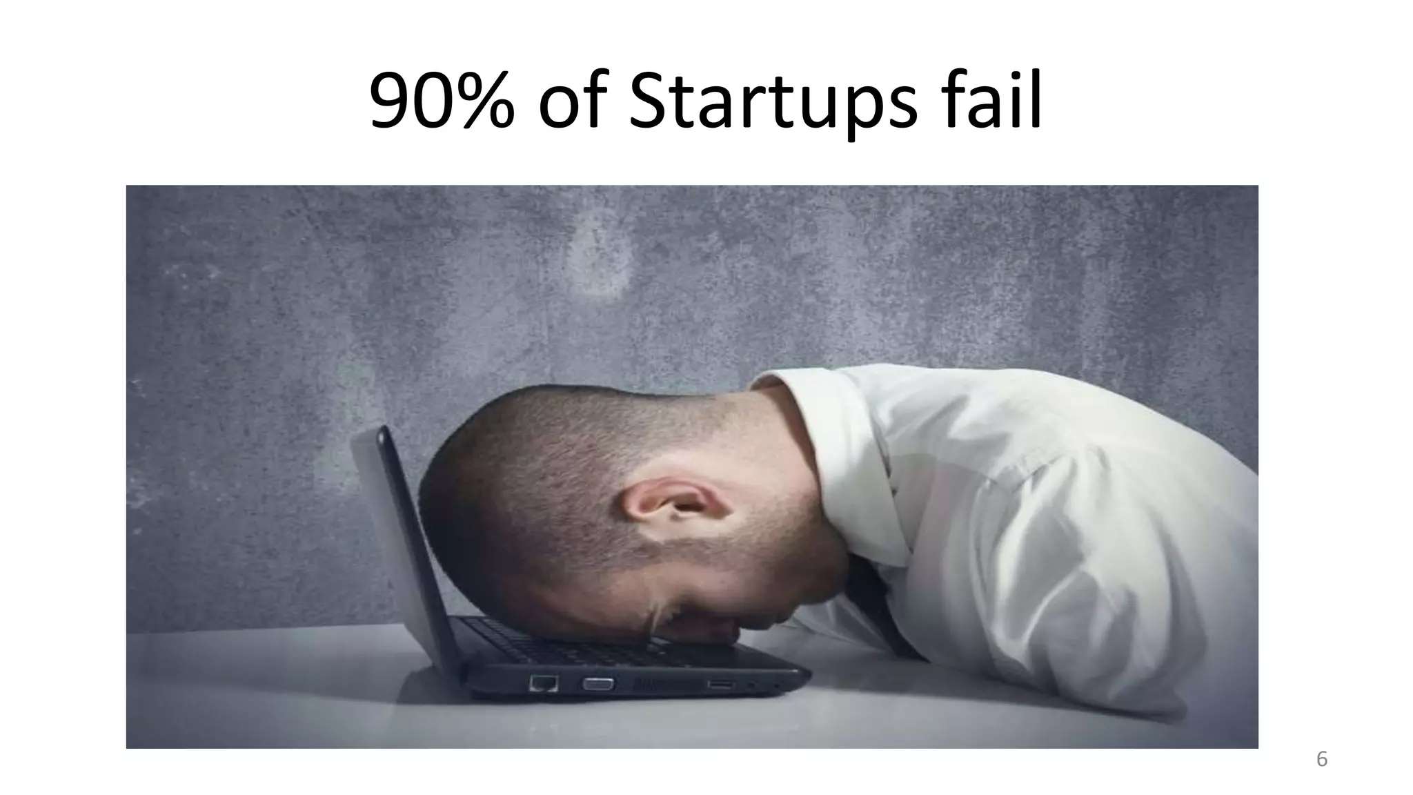 90% of Startups fail
6
 