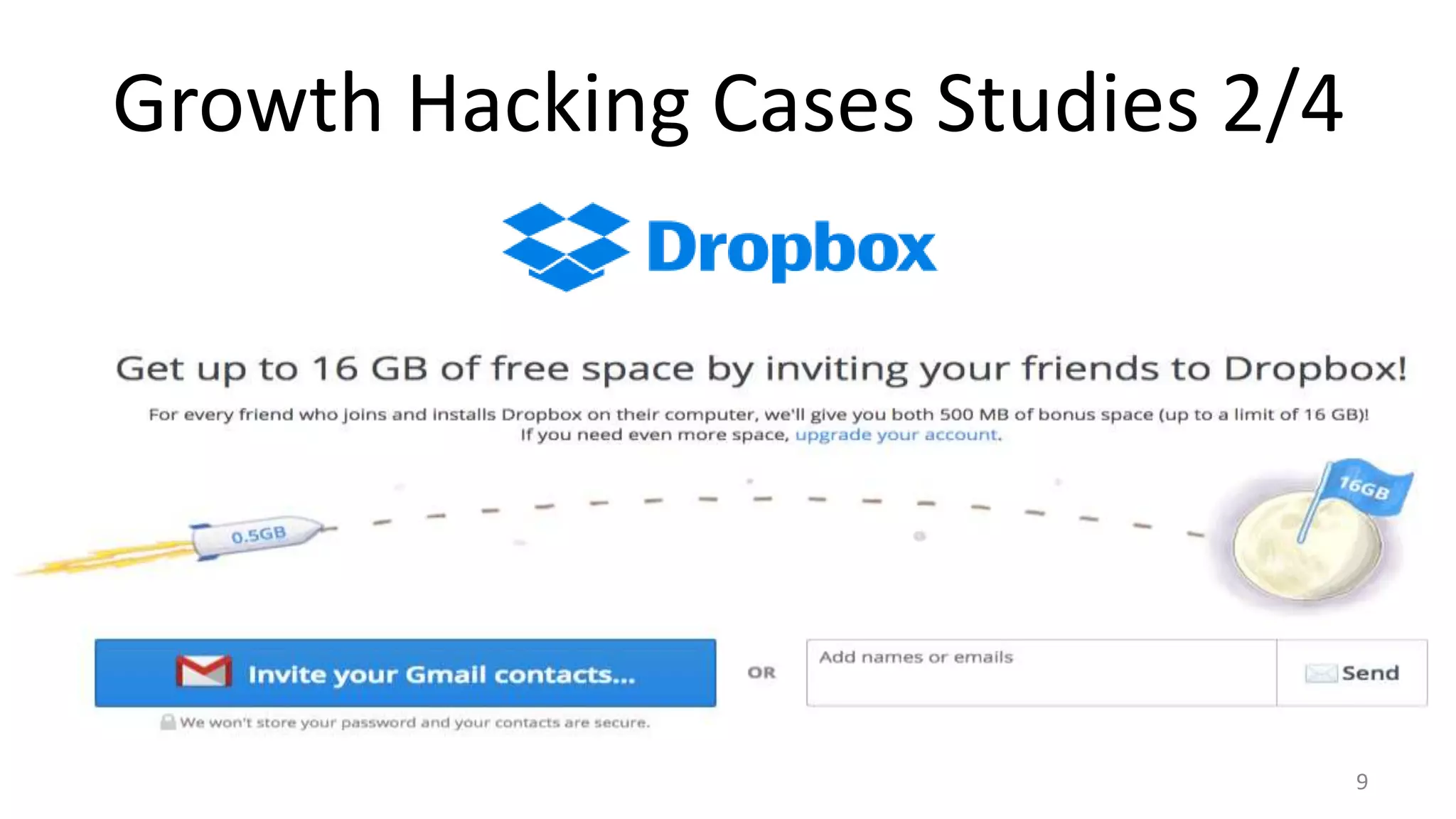 Growth Hacking Cases Studies 2/4
9
 