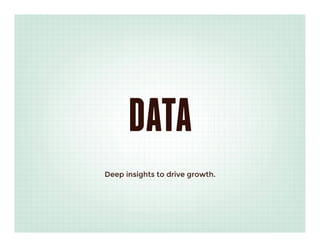 DATA
Deep insights to drive growth.
 